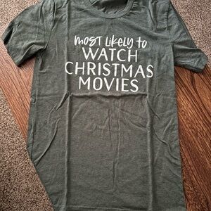 Most Likely To Watch Christmas Movies T Shirt Size Small